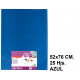 Papel seda liderpapel en formato 52x76 cm. de 18 grs/m². color azul, paquete de 25 hojas.