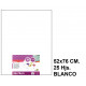 Papel seda liderpapel en formato 52x76 cm. de 18 grs/m². color blanco, paquete de 25 hojas.