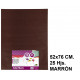 Papel seda liderpapel en formato 52x76 cm. de 18 grs/m². color marrón, paquete de 25 hojas.
