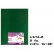 Papel seda liderpapel en formato 52x76 cm. de 18 grs/m². color verde oscuro, paquete de 25 hojas.
