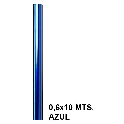 Papel celofán liderpapel, rollo de 0,6x10 mts. 30 grs/m². azul