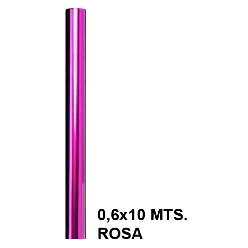 Papel celofán liderpapel, rollo de 0,6x10 mts. 30 grs/m². rosa