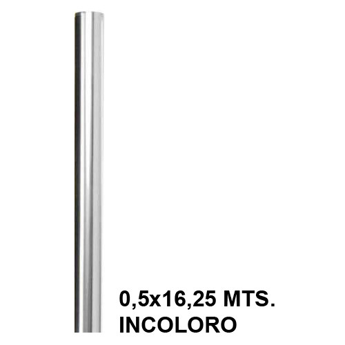 Papel celofán sadipal, 0,5x16,25 mts. 30 grs/m². rollo de 25 hojas precortadas 50x65 cm. incoloro