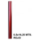 Papel celofán sadipal, 0,5x16,25 mts. 30 grs/m². rollo de 25 hojas precortadas 50x65 cm. rojo