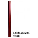 Papel celofán sadipal en formato 0,5x16,25 mts. de 30 grs/m². color rojo.