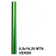 Papel celofán sadipal, 0,5x16,25 mts. 30 grs/m². rollo de 25 hojas precortadas 50x65 cm. verde