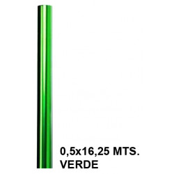 Papel celofán sadipal en formato 0,5x16,25 mts. de 30 grs/m². color verde.