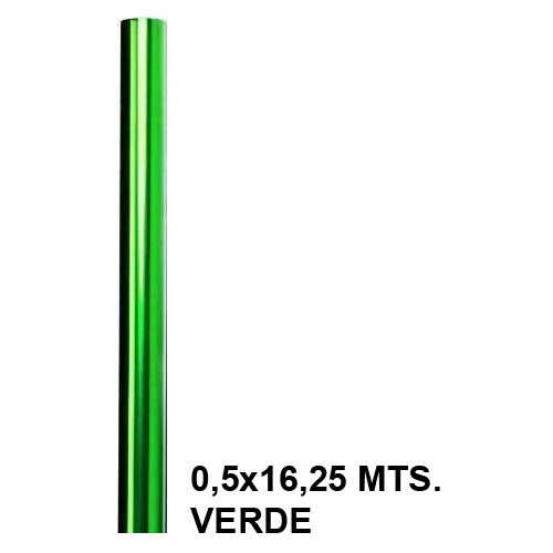 Papel celofán sadipal en formato 0,5x16,25 mts. de 30 grs/m². color verde.