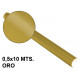 Papel metalizado sadipal en formato 0,5x10 mts. de 65 grs/m². color oro.