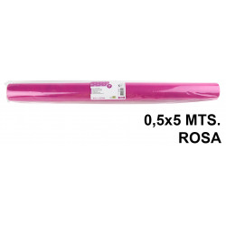 Tela sintética de terileno liderpapel en formato 0,5x5 mts. de 25 grs/m². color rosa.