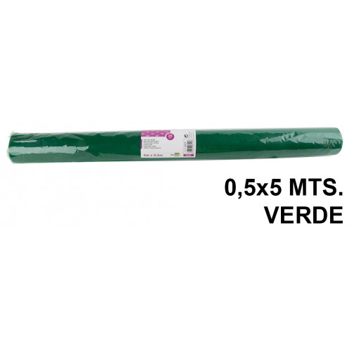 Tela sintética de terileno liderpapel, 0,5x5 mts. 25 grs/m². verde