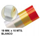 Cinta de fantasía eurocinsa en formato 19 mm. x 10 mts. color blanco.