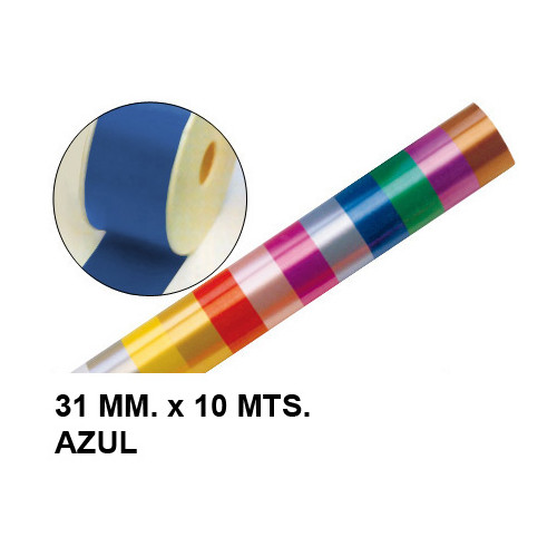 Cinta de fantasía eurocinsa en formato 31 mm. x 10 mts. color azul.