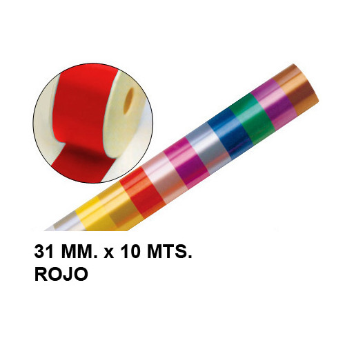 Cinta de fantasía eurocinsa, 31 mm. x 10 mts. rojo