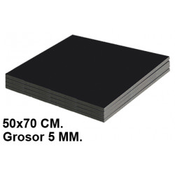 Cartón pluma liderpapel en formato 50x70 cm. con grosor de 5 mm. color negro.
