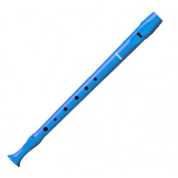 Flauta dulce de plástico hohner serie melody 9508, color celeste.
