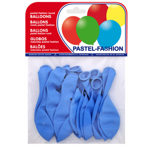 Globo balloons® cp redondo de látex 100%, color pastel azul celeste, bolsa de 20 uds.