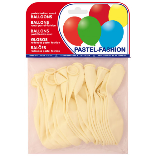 Globo balloons® cp redondo de látex 100%, color pastel blanco, bolsa de 20 uds.