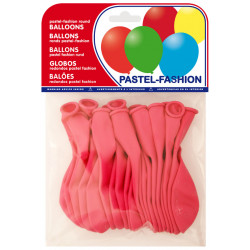 Globo balloons® cp redondo de látex 100%, color pastel fucsia, bolsa de 20 uds.