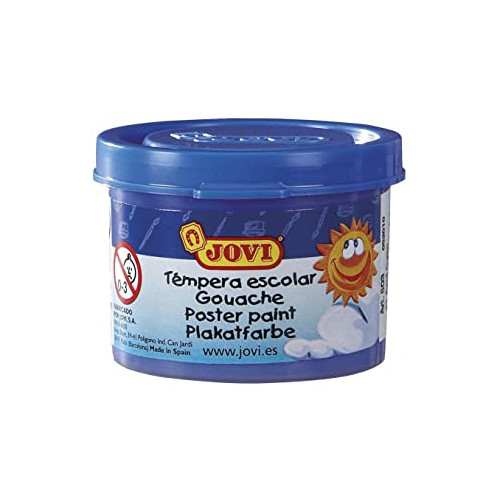 Témpera escolar jovi, bote de 35 ml. azul oscuro