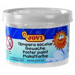 Témpera escolar jovi, bote de 35 ml. blanco