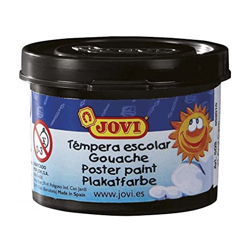Témpera escolar jovi, bote de 35 ml. negro