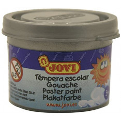 Témpera escolar jovi, bote de 35 ml. plata