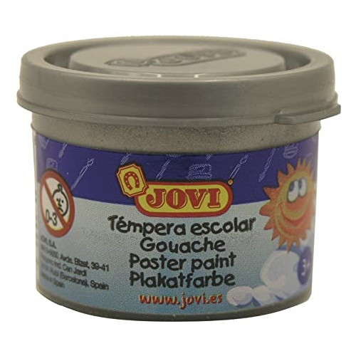 Témpera escolar jovi, bote de 35 ml. color plata.