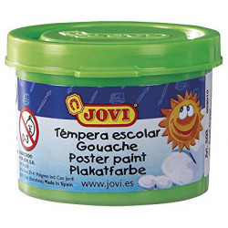 Témpera escolar jovi, bote de 35 ml. verde medio