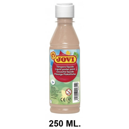 Témpera escolar líquida jovi, botella de 250 ml. beige