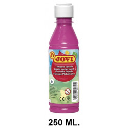 Témpera escolar líquida jovi, botella de 250 ml. color magenta.