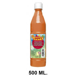 Témpera escolar líquida jovi, botella de 500 ml. naranja