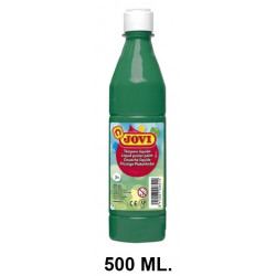 Témpera escolar líquida jovi, botella de 500 ml. verde oscuro