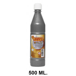 Témpera escolar líquida jovi, botella de 500 ml. plata