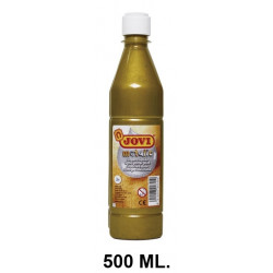 Témpera escolar líquida jovi, botella de 500 ml. oro