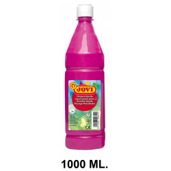 Témpera escolar líquida jovi, botella de 1000 ml. color magenta.