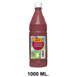 Témpera escolar líquida jovi, botella de 1000 ml. color marrón.