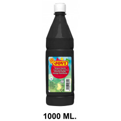 Témpera escolar líquida jovi, botella de 1000 ml. color negro.