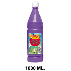 Témpera escolar líquida jovi, botella de 1000 ml. color violeta.