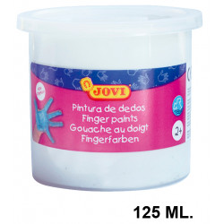 Pintura de dedos jovi, bote de 125 ml. blanco