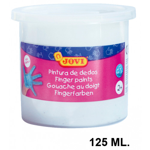 Pintura de dedos jovi, bote de 125 ml. blanco