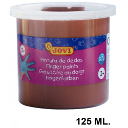 Pintura de dedos jovi, bote de 125 ml. marrón