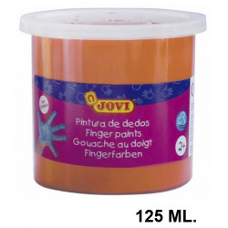 Pintura de dedos jovi, bote de 125 ml. naranja