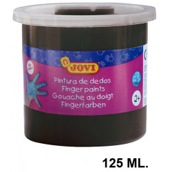 Pintura de dedos jovi, bote de 125 ml. negro