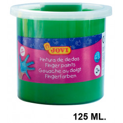 Pintura de dedos jovi, bote de 125 ml. verde