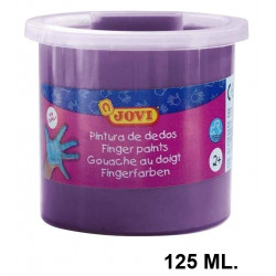 Pintura de dedos jovi, bote de 125 ml. violeta