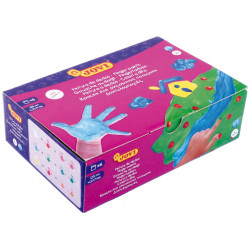 Pinturas de dedos jovi finger paint, colores surtidos, estuche de 6 botes de 125 ml.