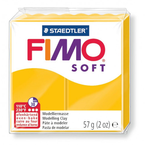 Pasta para modelar staedtler fimo® soft 8020, pastilla de 57 grs. amarillo