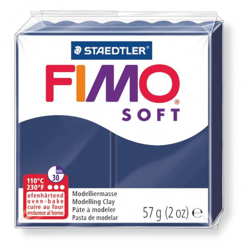 Pasta para modelar staedtler fimo® soft 8020, pastilla de 57 grs. color azul windsor.