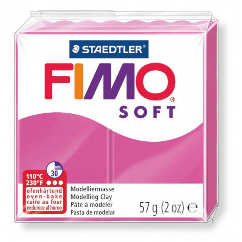 Pasta para modelar staedtler fimo® soft 8020, pastilla de 57 grs. frambuesa